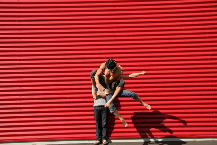 red jump series "007" photo by Katrin Mertel